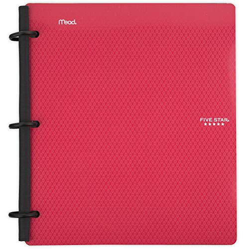 Product Cover Five Star Flex Hybrid NoteBinder, 1 Inch Binder, Notebook and Binder All-in-One, Red (72005)