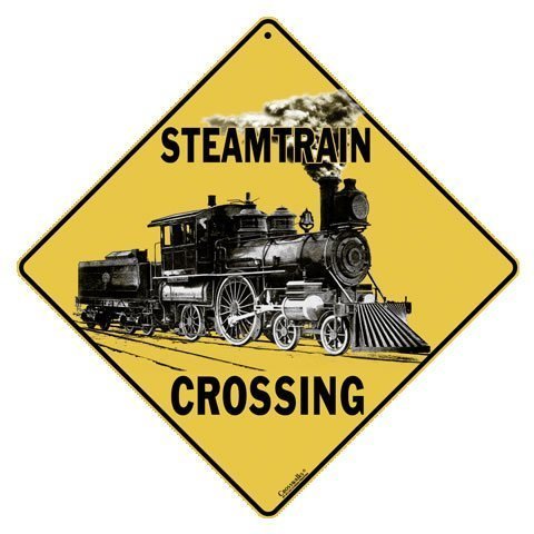 Product Cover CROSSWALKS Steam Train Crossing Sign - 12