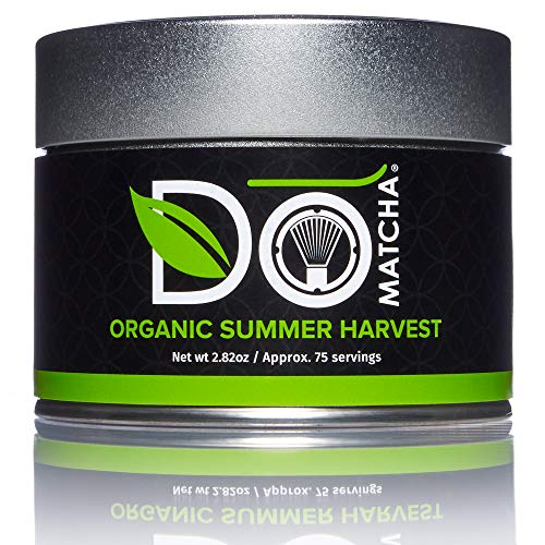 Product Cover DoMatcha - Organic Summer Harvest Green Tea Matcha Powder, Natural Source of Antioxidants, Caffeine, and L-Theanine, Promotes Focus and Relaxation, 75 Servings (2.82 oz)