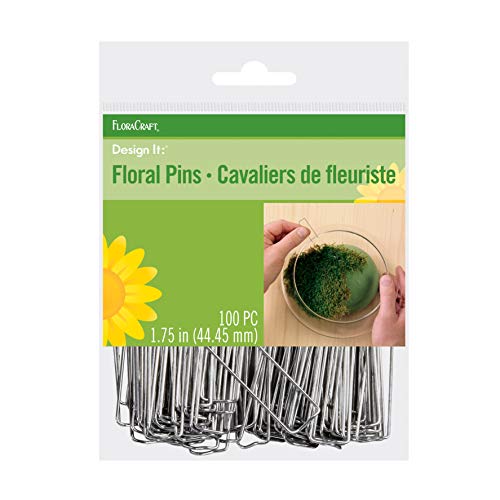 Product Cover FloraCraft 100 Piece Floral Pins 1.75 Inch Silver