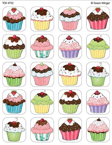 Product Cover Teacher Created Resources SW Cupcakes Stickers, Multi Color (4732)