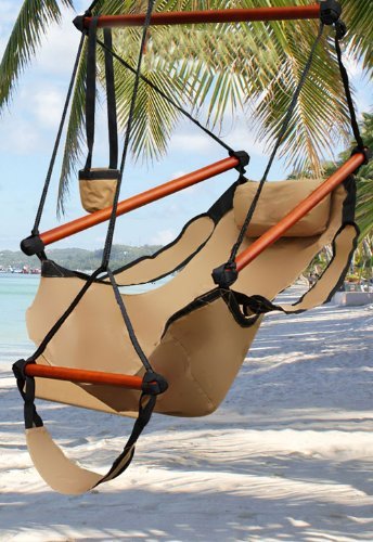 Product Cover Best Choice Products Hammock Hanging Chair Air Deluxe Outdoor Chair Solid Wood 250lb Tan