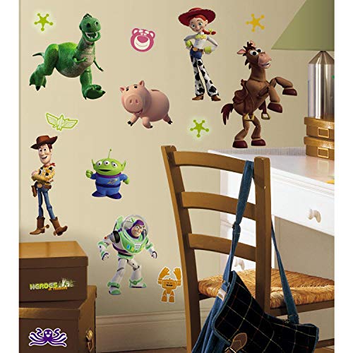 Product Cover RoomMates Toy Story 3 Glow In The Dark Peel and Stick Wall Decals - RMK1428SCS