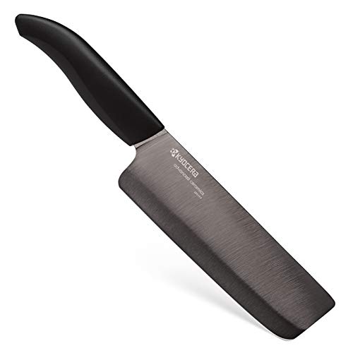 Product Cover Kyocera FK-150 NBK Revolution Nakiri Ceramic Knife, 6-inch Vegetable Cleaver, Black