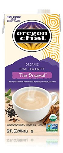 Product Cover Oregon Chai Concentrate Original 32-Ounce Boxes (Pack of 6),  Liquid Chai Tea Concentrate, Spiced Black Tea For Home Use, Café, Food Service