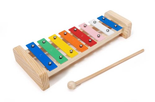 Product Cover Darice Wood Xylophone - Wood Base With 8 Metal Keys in a Scale - Includes 7