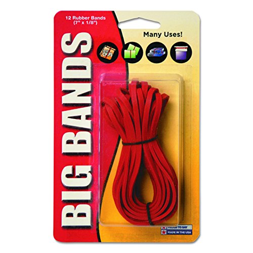 Product Cover Alliance Rubber Big Rubber Bands 12 Pack 7-Inch X 1/8-Inch Red 00700