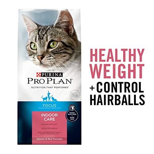 Product Cover Purina Pro Plan Hairball, Healthy Weight, Indoor Dry Cat Food, FOCUS Indoor Care Salmon & Rice Formula - 3.5 lb. Bag