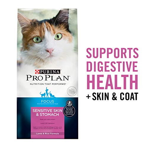 Product Cover Purina Pro Plan Sensitive Stomach Dry Cat Food, Focus Sensitive Skin & Stomach Lamb & Rice Formula - 3.5 lb. Bag