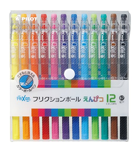 Product Cover Pilot FriXion Pencil, 0.7mm Ballpoint Pen, 12 Colors Set (LFP-156FN-12C)