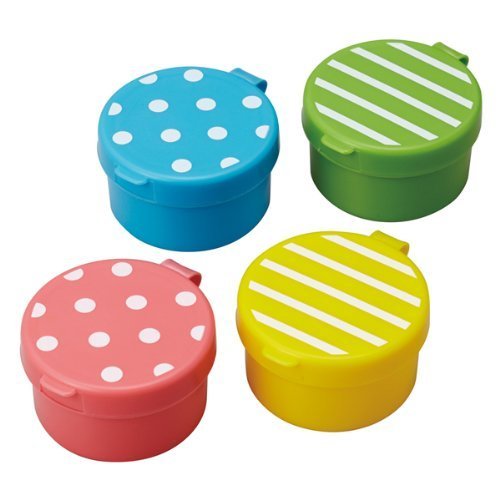 Product Cover CuteZCute Mini Condiment Mayo Container for Bento Lunch Box, Blue/Pink/Green/Yellow, Set of 4