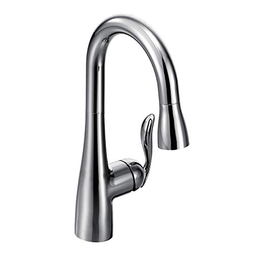 Product Cover Moen 5995 Arbor One Handle High Arc Pulldown Bar Faucet with Reflex, 0.375, Chrome