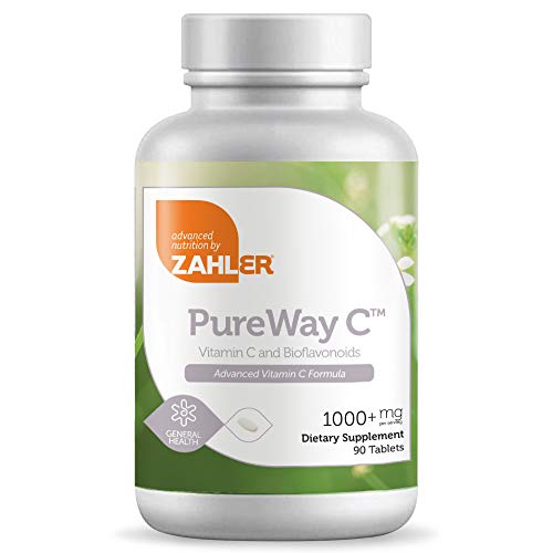 Product Cover Zahler PureWay C 1000mg, Advanced Vitamin C Immune Support Supplement, All Natural Powerful Viral and Bacterial Protector, Certified Kosher, 90 Tablets