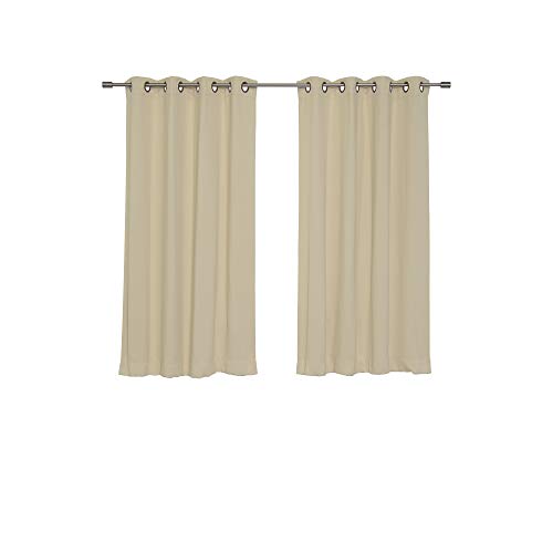 Product Cover Best Home Fashion Basic Thermal Insulated Blackout Curtains - Antique Bronze Grommet Top - Beige - 52