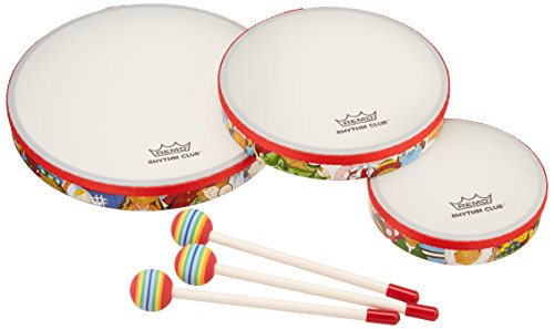 Product Cover Remo RH3100-00 3-Piece Drum Set Multi-colored Rhythm Club Hand Drum Set, 6/8/10-Inch Diameters