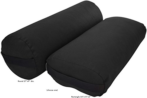 Product Cover Bean Products Yoga Bolster - Cotton Rectangle - Black