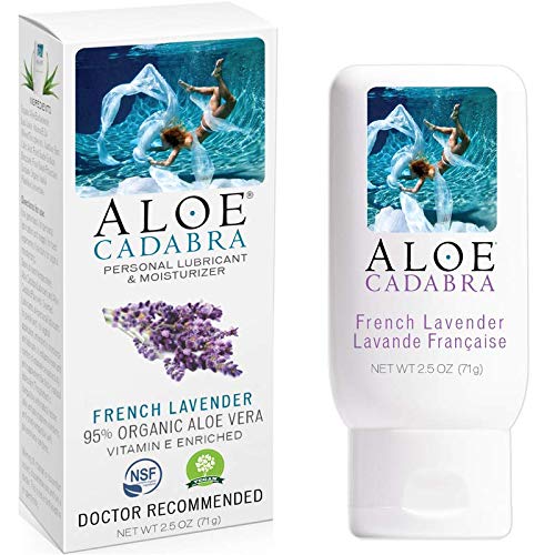 Product Cover Aloe Cadabra Natural Organic Personal Lubricant and Vaginal Moisturizer, French Lavender, 2.5 Ounce