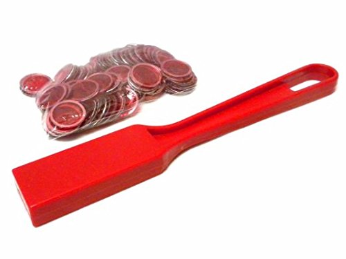 Product Cover Bingo Magnetic Wand with 100 Chips - Red