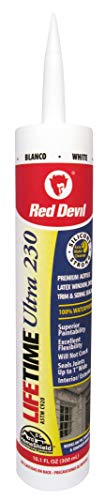 Product Cover Red Devil, White, 0770 Lifetime Ultra Premium Elastomeric Acrylic Latex Sealant, 10.1-Ounce, 10.1 oz
