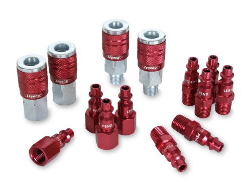 Product Cover ColorConnex Coupler & Plug Kit (14 Piece), Industrial Type D, 1/4 in. NPT, Red - A73458D