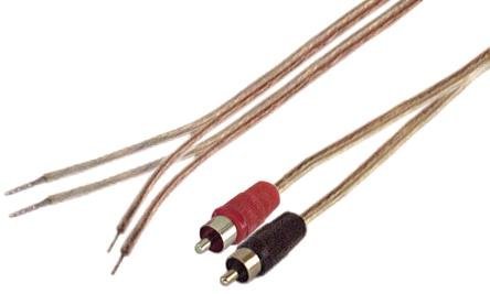 Product Cover IEC 18 AWG 6' Speaker Wire Pair with RCA Males - Black/Red