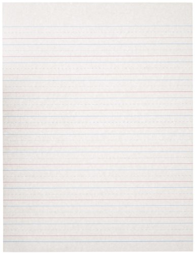 Product Cover School Specialty Handwriting Paper - 1/2 Rule, 1/4 Dotted, 1/4 Skip - 8 x 10 1/2 inch - 500 Sheets, white - 085370