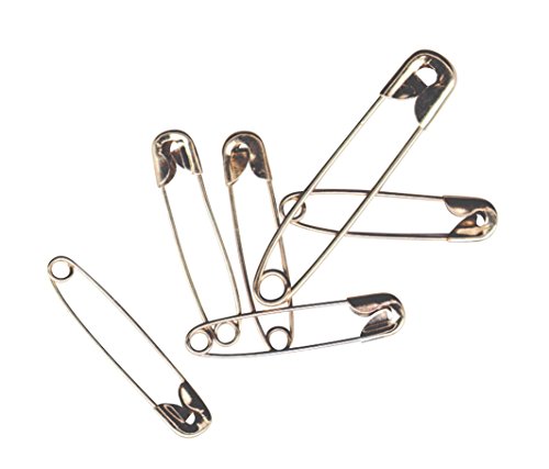Product Cover School Smart Nickel Plated Steel Safety Pin, Assorted Size (Pack of 50)