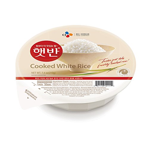 Product Cover CJ Hetbahn Cooked White Rice, Gluten-Free, Vegan, Microwaveable, 7.4-oz (Pack of 12)