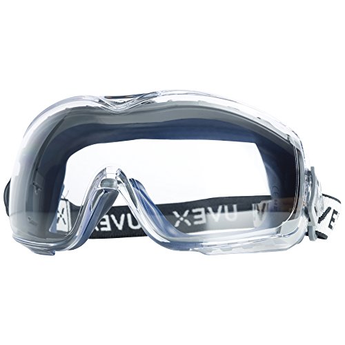 Product Cover Uvex Stealth OTG Safety Goggles with Anti-Fog/Anti-Scratch Coating (S3970DF ) - 19369, Navy Body, Clear Lens