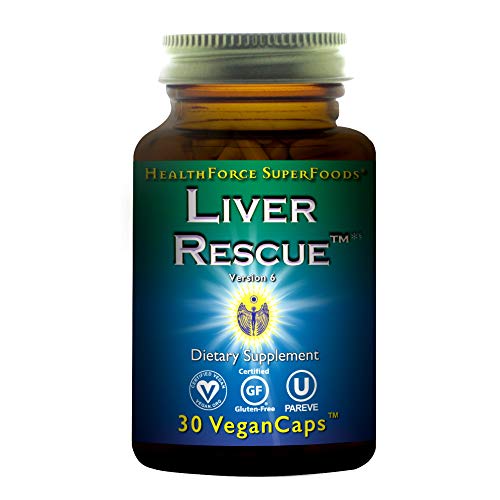 Product Cover HealthForce SuperFoods Liver Rescue - 30 Count (Pack of 1) Vegan Capsules - All Natural Liver Detoxifier & Regenerator Supplement with Milk Thistle & Dandelion Root - Gluten Free - 15 Servings