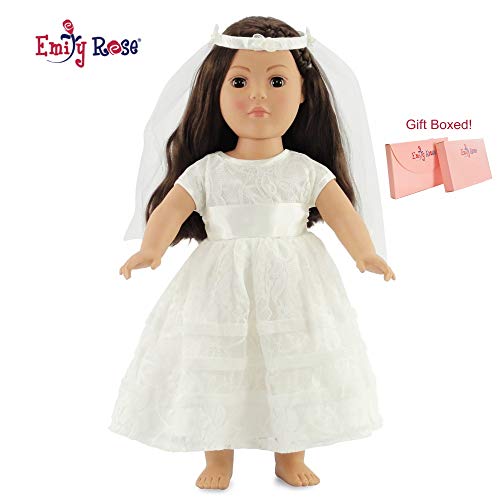 Product Cover Emily Rose 18 Inch Doll Bridal Gown | Doll Communion Dress or Wedding | Fits 18