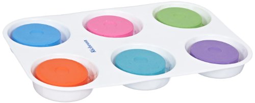 Product Cover Sax Non-Toxic Giant Tempera Paint Cakes with Tray - 2 1/4 x 3/4inch - Set of 6 - Assorted Colors - 401192