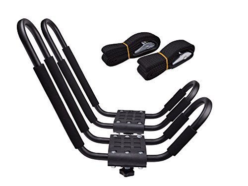 Product Cover  TMS J-Bar Rack HD Kayak Carrier Canoe Boat Surf Ski Roof Top Mounted on Car SUV Crossbar