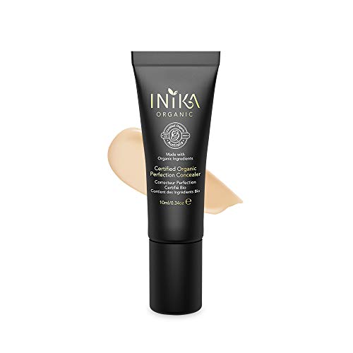 Product Cover INIKA Certified Organic Perfection Concealer, All Natural Flawless Make-Up Base, Lightweight Formula, Hypoallergenic, Halal,10 ml (Medium)