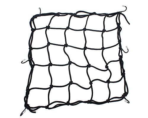 Product Cover Boxer Tools Heavy-Duty 15 Cargo Net for Motorcycles, ATVs - Stretches to 30 (Black)