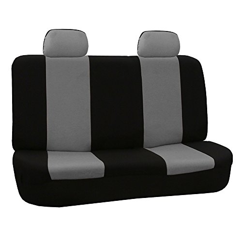 Product Cover FH Group FB050GRAY012 Gray Fabric Bench Car Seat Cover with 2 Headrests
