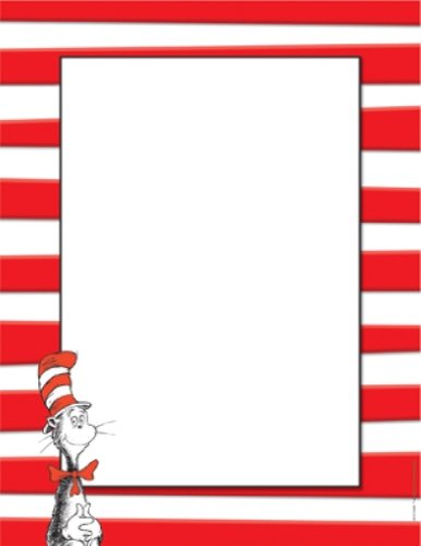 Product Cover Eureka Red and White Dr.Seuss Cat in the Hat Computer Paper for Kids, 8.5'' W x 11'' H