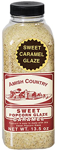 Product Cover Amish Country Popcorn - Sweet Caramel Glaze (13.5 Ounce) - Great Tasting and Old Fashioned Sweet Treat - with Recipe Guide