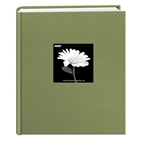 Product Cover Fabric Frame Cover Photo Album 200 Pockets Hold 5x7 Photos, Sage Green
