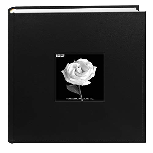 Product Cover Pioneer Photo Albums 200 Pocket Sewn Leatherette Frame Cover Photo Album, 4 by 6-Inch, Black