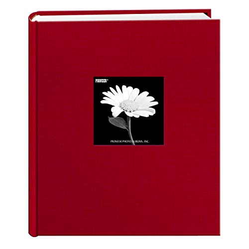 Product Cover Fabric Frame Cover Photo Album 200 Pockets Hold 5x7 Photos, Apple Red