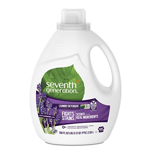 Product Cover Seventh Generation Liquid Laundry Detergent, Fresh Lavender scent, 100 oz, 66 Loads (Packaging May Vary)