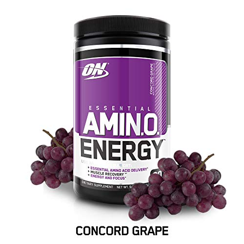 Product Cover OPTIMUM NUTRITION ESSENTIAL AMINO ENERGY, Concord Grape, Keto Friendly BCAAs, Preworkout and Essential Amino Acids,with Green Tea and Green Coffee Extract, 30 Servings
