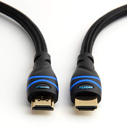 Product Cover BlueRigger 4K HDMI Cable (10 Feet, Black,4K 60Hz, High Speed, Nylon Braided)