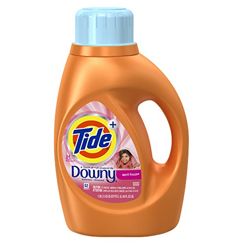 Product Cover Tide Plus Touch of Downy, April Fresh Scent, Liquid Laundry Detergent, 46 Fl Oz, 24 Loads