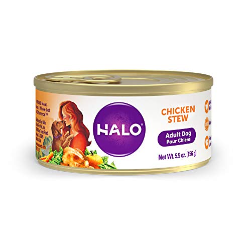 Product Cover Halo Natural Wet Dog Food, Chicken Recipe, 5oz Can (Pack of 12)