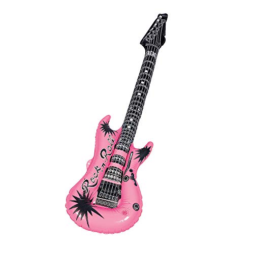 Product Cover Fun Express - Pink Inflatable Guitar - Toys - Inflates - Inflatable Characters - 1 Piece