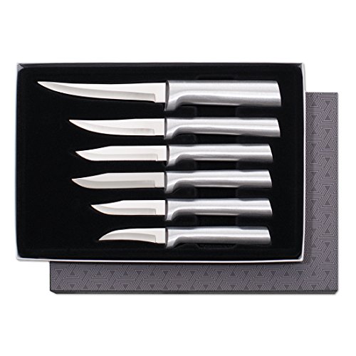 Product Cover Rada Cutlery Paring Knife Set - 6 Knives with Stainless Steel Blades With Aluminum Handles Made in the USA