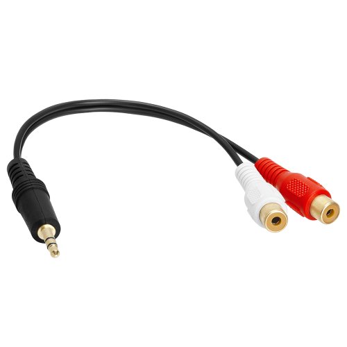 Product Cover Cmple - 3.5mm Mini Plug to 2 RCA Jack Gold Plated Y Adapter, 3.5mm Male to 2 RCA Female Jack Stereo Audio Cable, 3.5mm S
