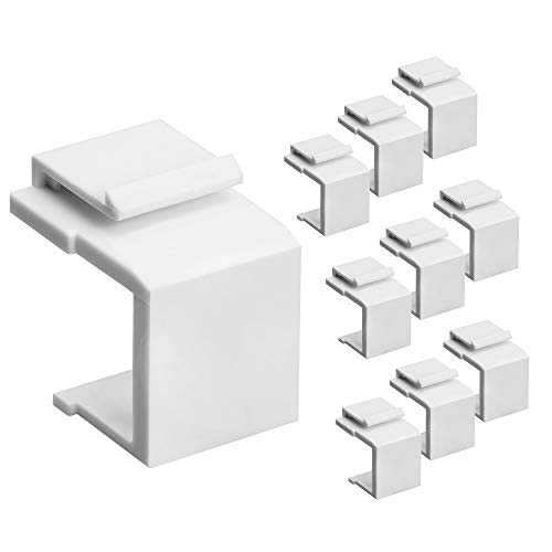 Product Cover Cmple - Blank Keystone Jack Inserts for Keystone Wallplate - 10 Pack, White